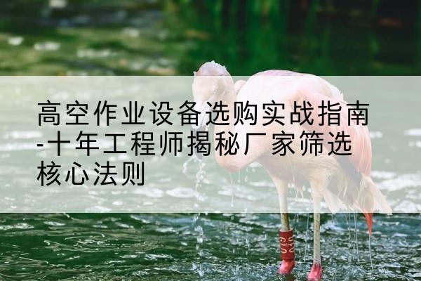 肇东剪叉式升降机厂家-高空作业设备选购实战指南-十年工程师揭秘厂家筛选核心法则