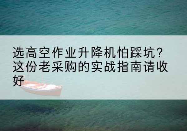 肇东高空作业升降机厂家推荐-选高空作业升降机怕踩坑？这份老采购的实战指南请收好